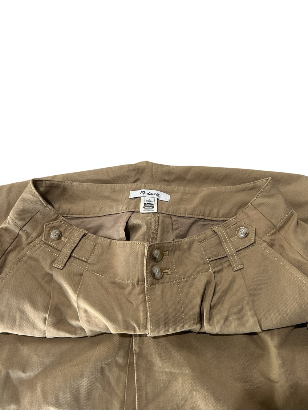 Madewell Harlow Wide Leg Pant High Rise Size 4 In Khaki Style NG521 NWOT - Picture 8 of 13